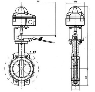 渦(wō)輪蝶閥-渦輪溝(gōu)槽信号蝶閥 渦(wo)輪蝶閥-渦輪溝(gou)槽信号蝶閥