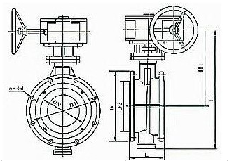 對夾(jiá)式硬密封(feng)蝶閥結構(gòu)圖 對夾式(shi)硬密封蝶(dié)閥結構圖(tu)